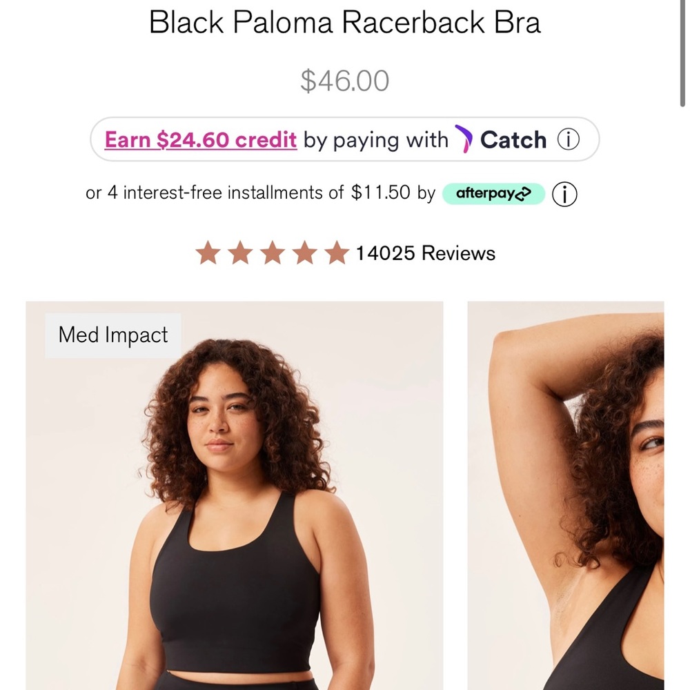 Girlfriend Collective Paloma Sports Bra Black